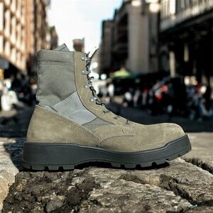 Mondo PT UFCW Green Genuine Leather Military Combat Boots Size 14 MADE IN USA